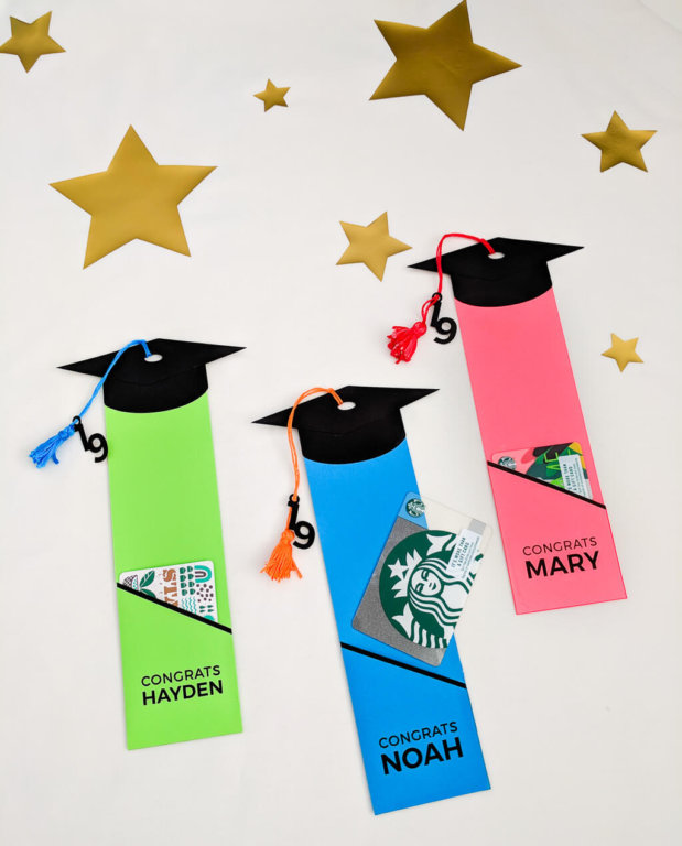 Graduation Gift Card Holder Bookmark - Free Printable Template to DIY ...