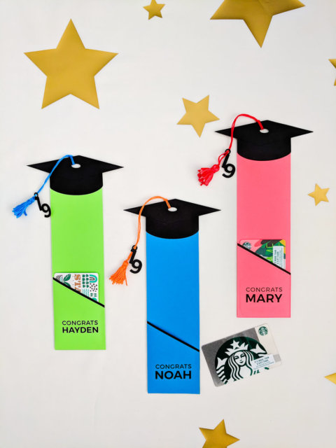 Graduation Gift Card Holder Bookmark - Free Printable Template to DIY ...