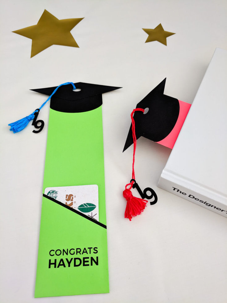 Graduation Gift Card Holder Bookmark - Free Printable Template to DIY ...