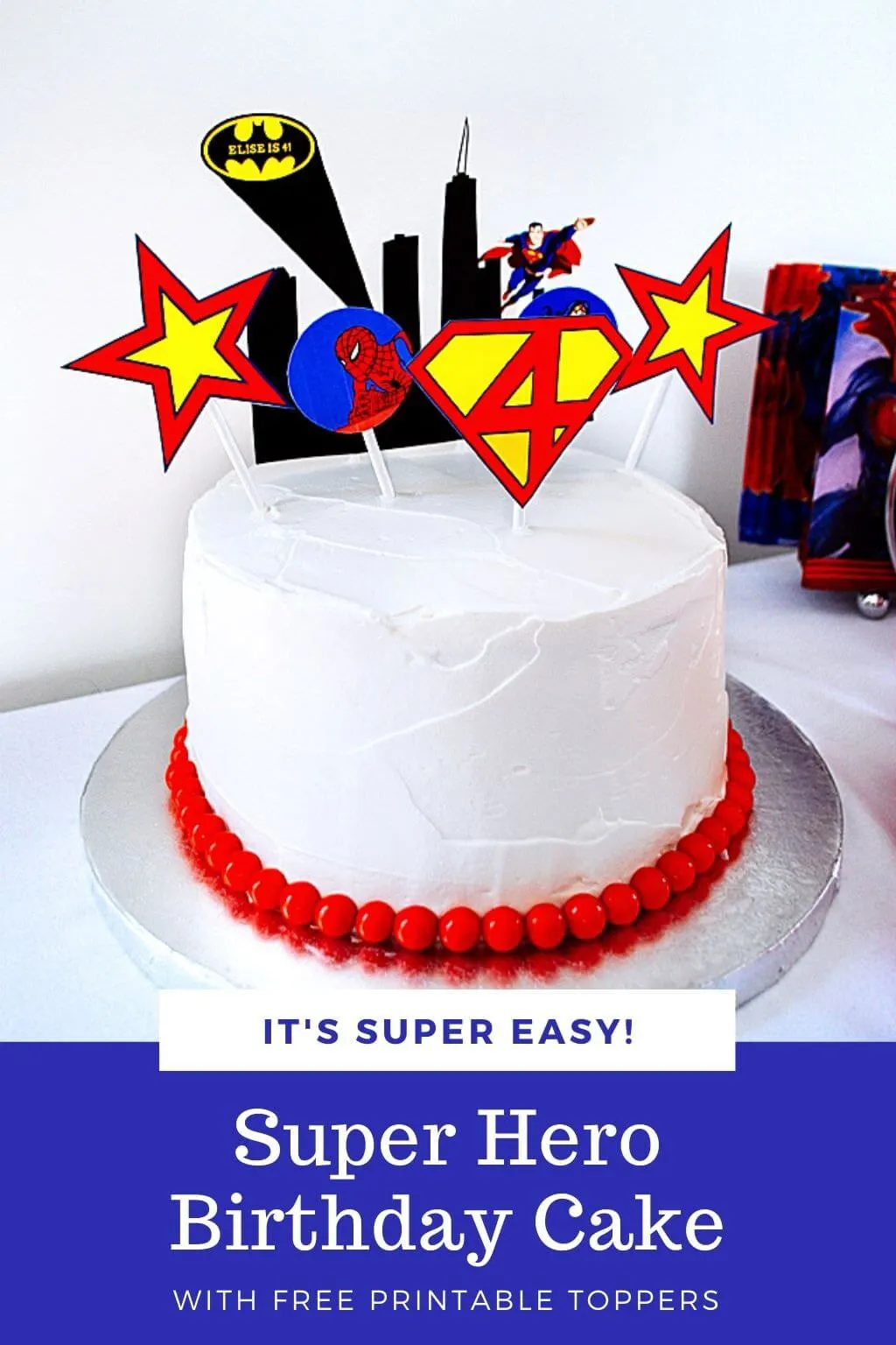 Superman Cake for a Clark Kent Birthday Party