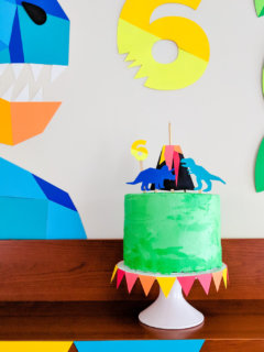 Dinosaur Cake kit, Birthday Cake Decorations, Fondant Decorated Cake Board,  Dinosaur Cake Decoration, boy birthday, handmade edible fondant
