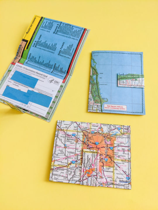 Make a cute DIY card holder using paper or old maps and books ...