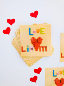 DIY LEGO valentines idea to make for classroom exchanges - Merriment Design