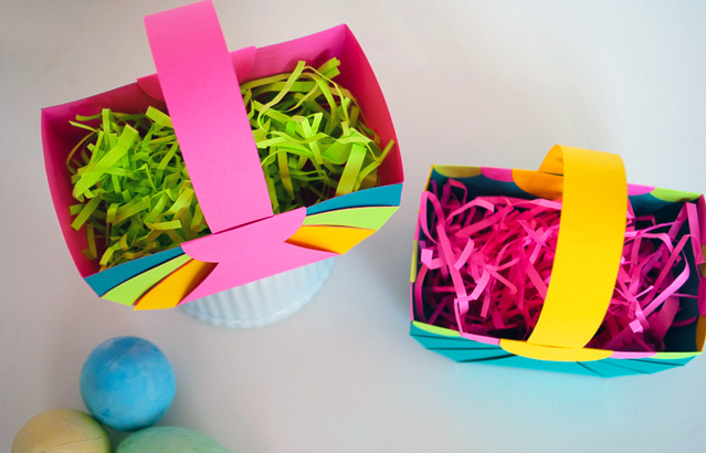 Easy DIY Paper Easter Basket - Merriment Design