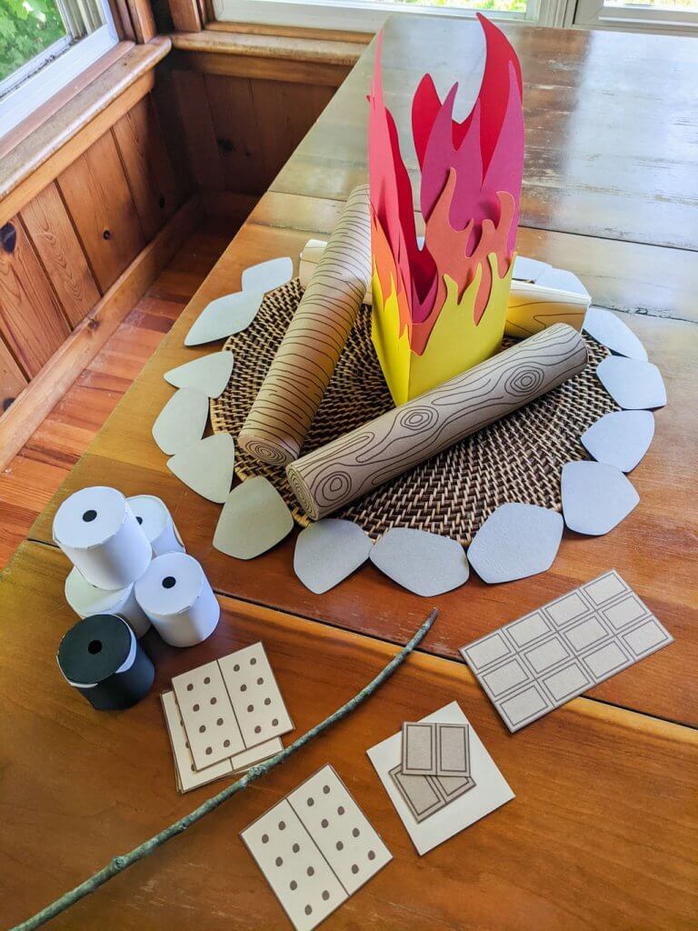 Pretend Campfire and S'mores Craft: Indoor Camping Play Set - Merriment ...