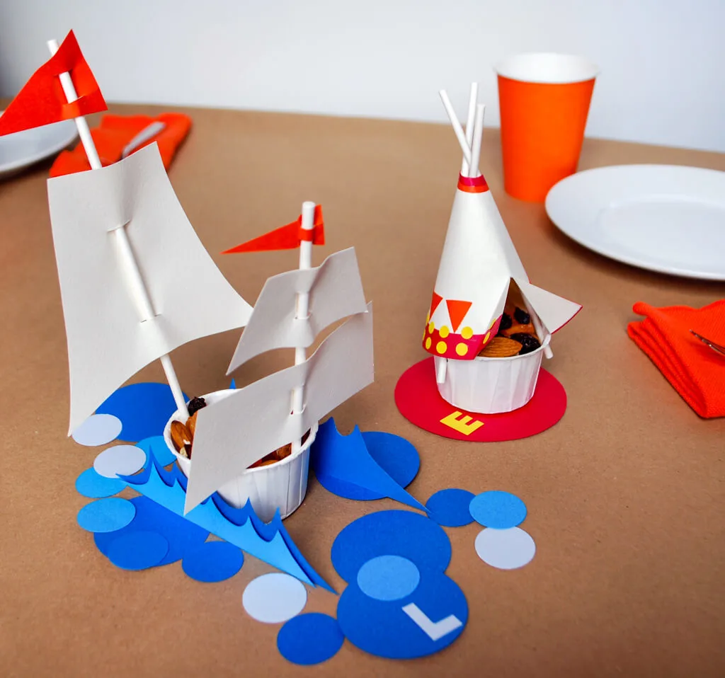 Thanksgiving Tepee And Mayflower Snack Cups For The Kids Table - Merriment  Design