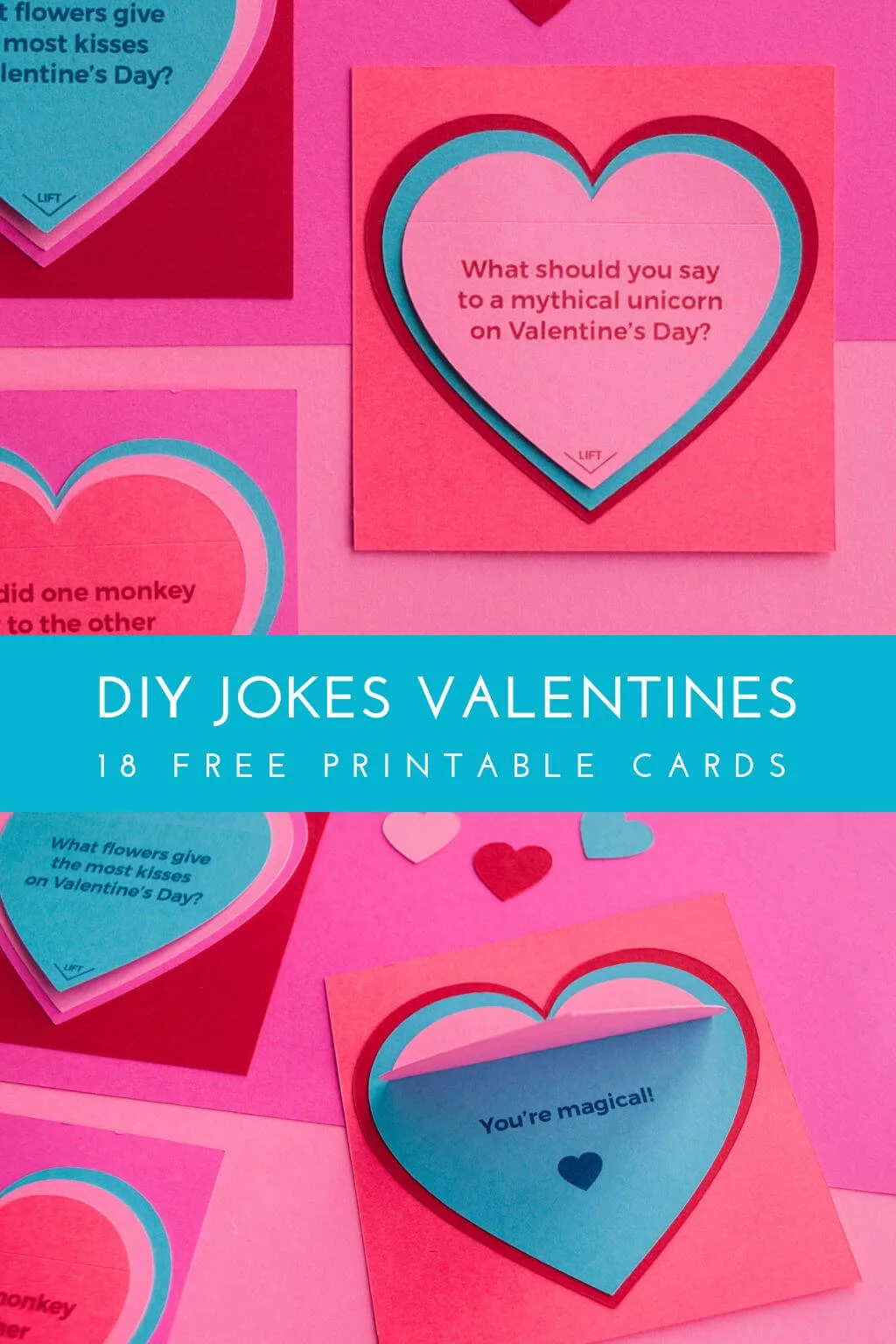 Valentine's Day Jokes Printable Valentines for Kids Classroom Exchanges -  Merriment Design
