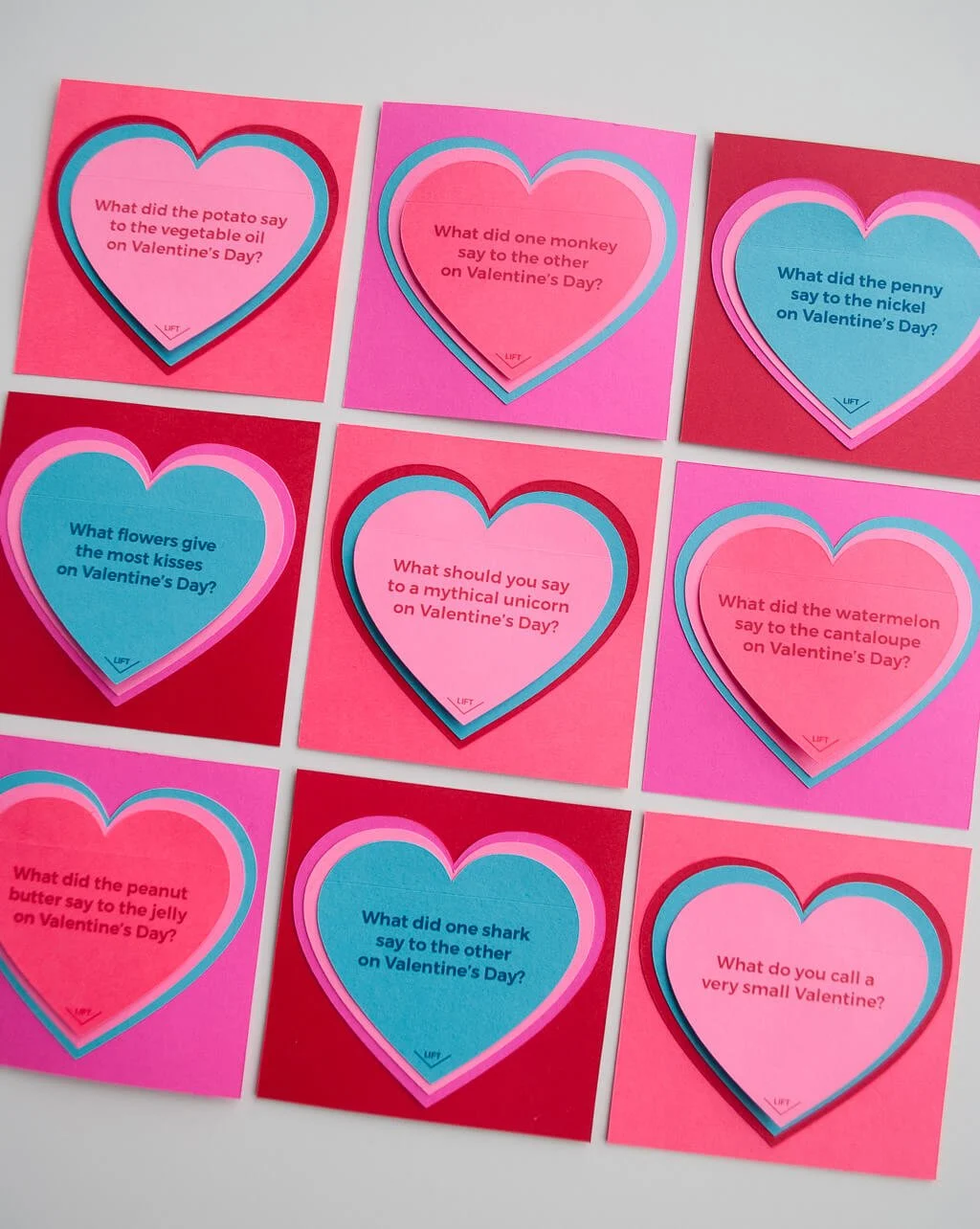 diy printable valentines with valentine s day jokes for kids classroom exchanges merriment design
