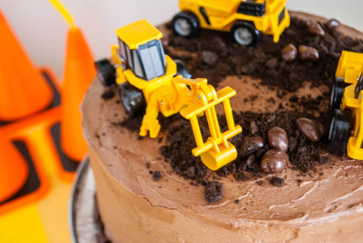 Easy Construction Birthday Cake - Merriment Design