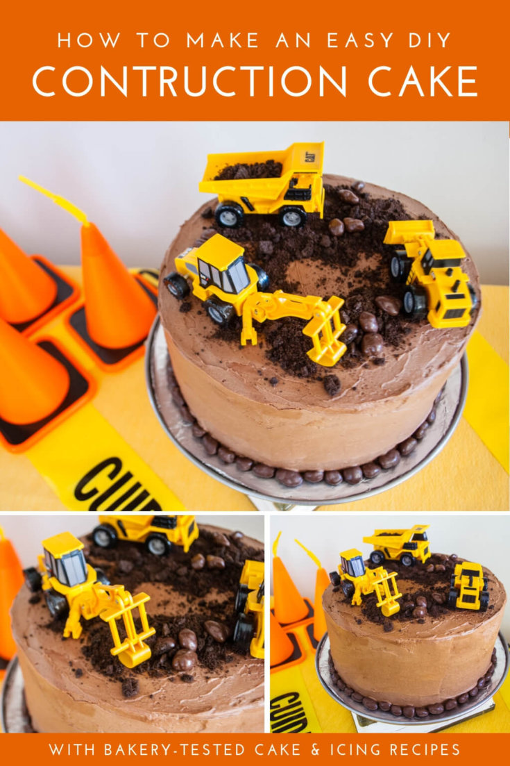 Easy Construction Birthday Cake - Merriment Design