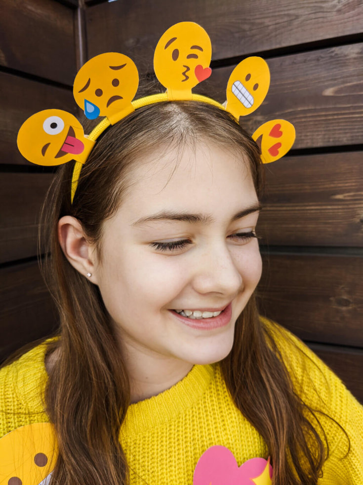 Easy Emoji Halloween Costume Diy Idea 😍 🎃 With Printable Headband