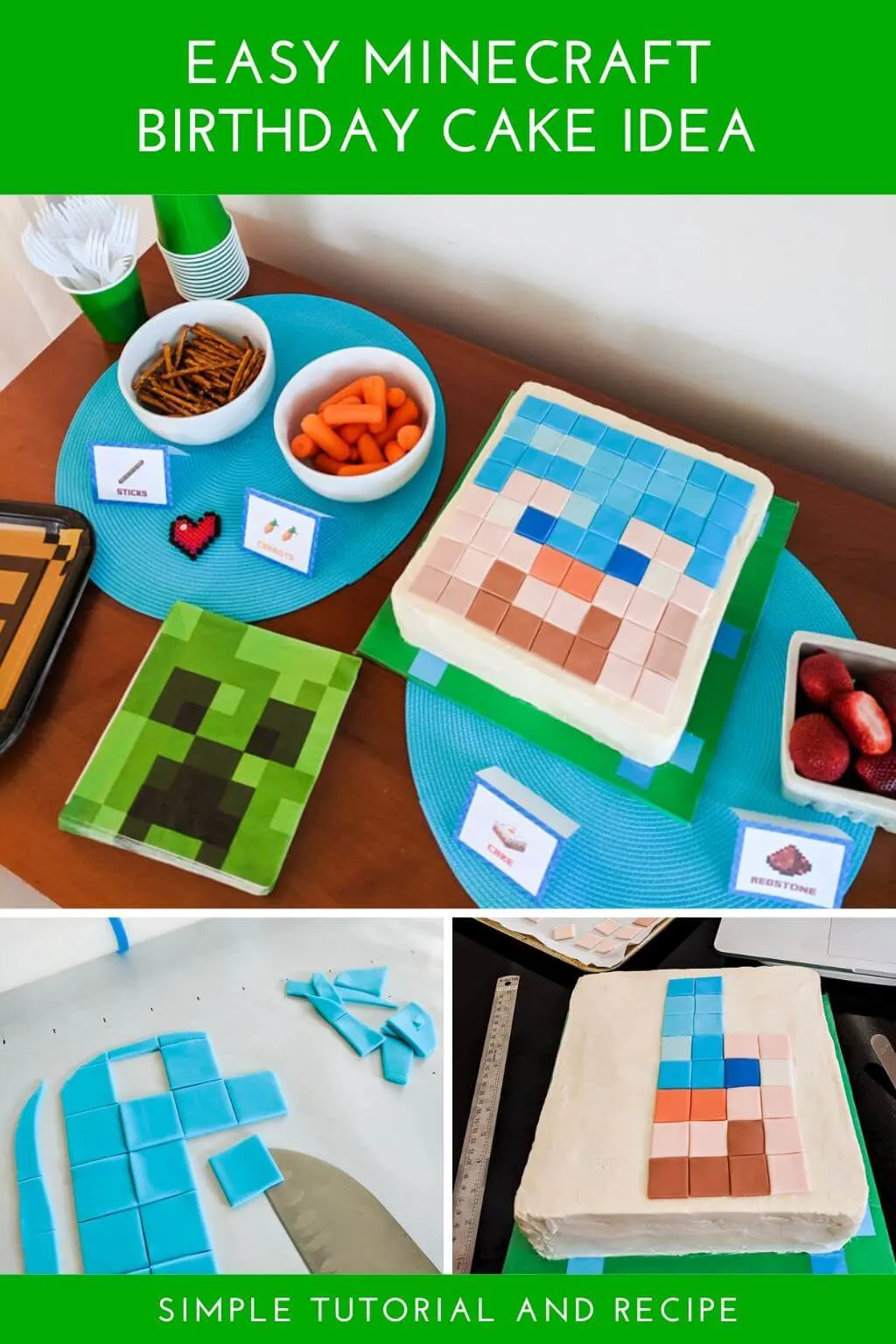 Minecraft birthday cake, celebration cakes | Antonias Cakes