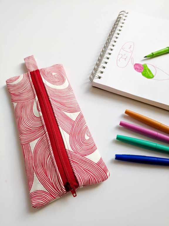 Easy pencil case sewing pattern & free tutorial for beginners