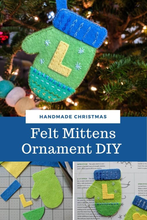 Personalized DIY Felt Mitten Ornaments Pattern With Monograms Merriment Design