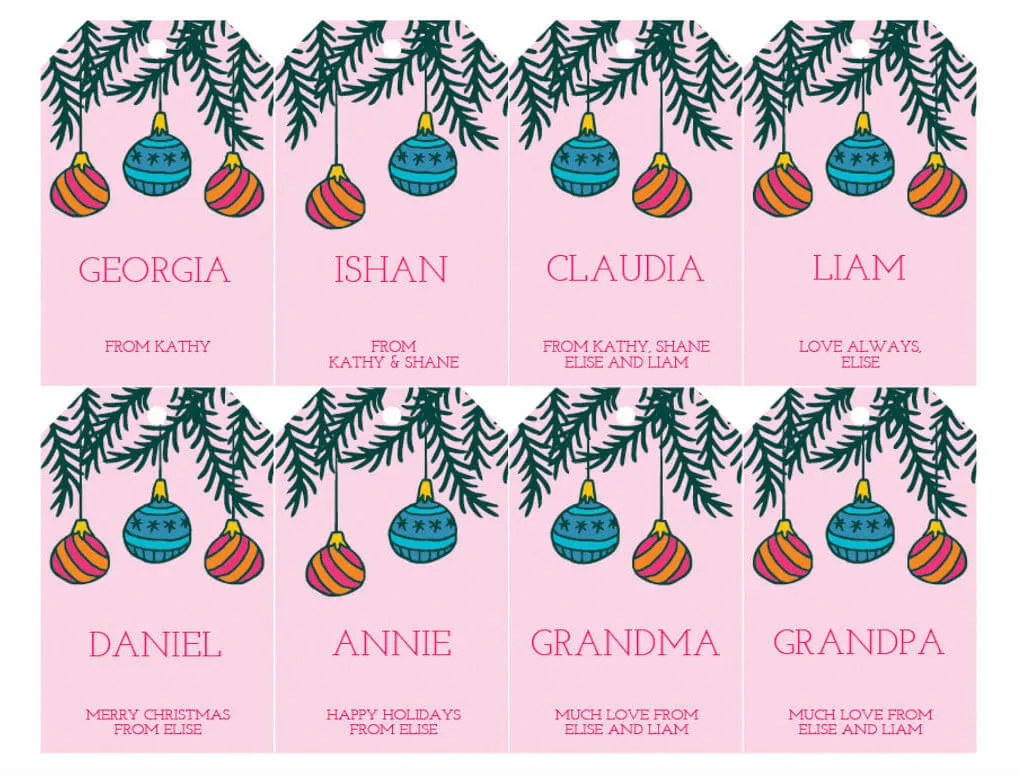 Cute & Free Printable Christmas Gift Tags - The Incremental Mama