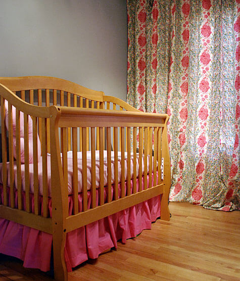 DIY Crib Bed Skirt with Gathered Dust Ruffle - Merriment Design