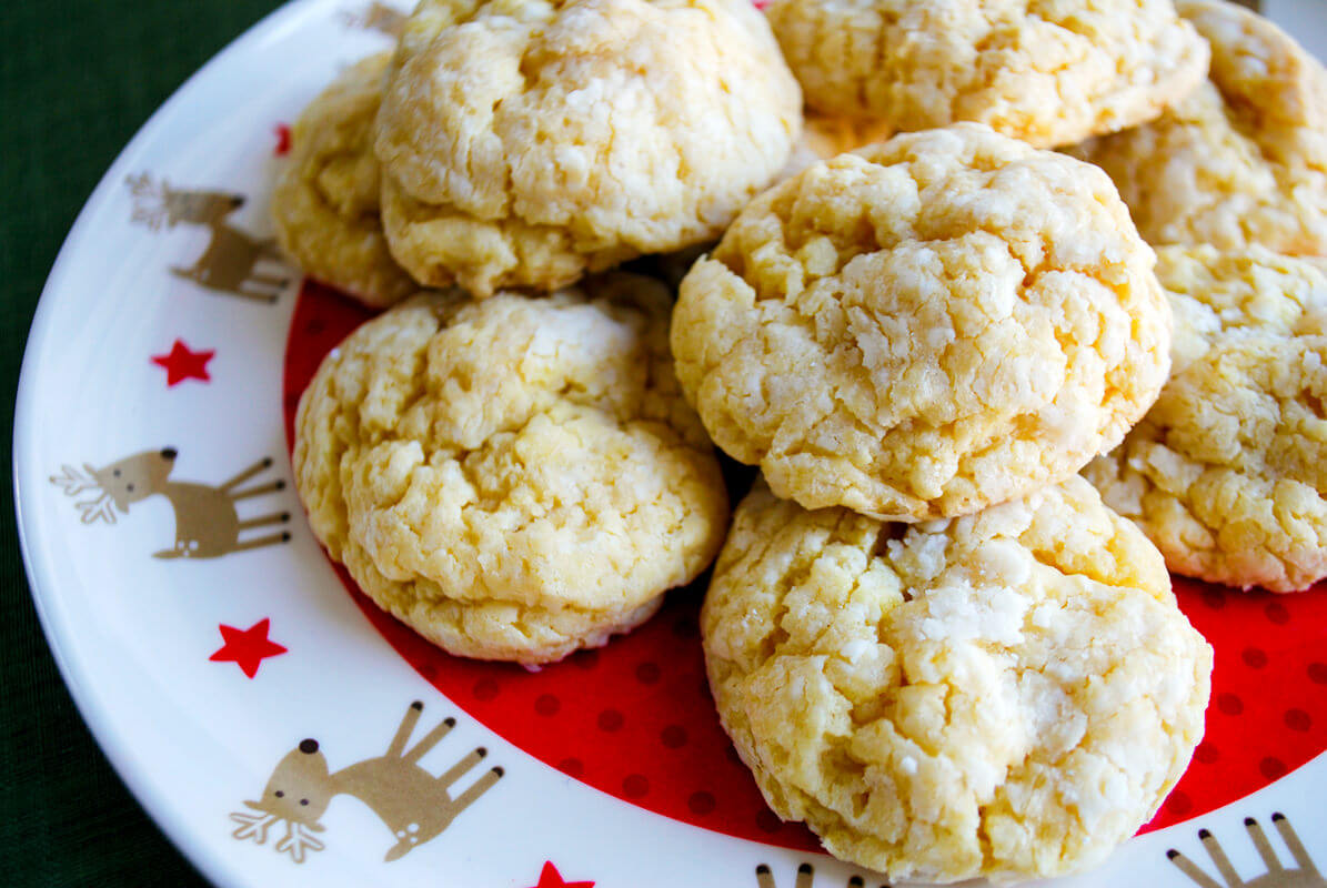 Yellow Cake Mix Cookies With Sprinkles