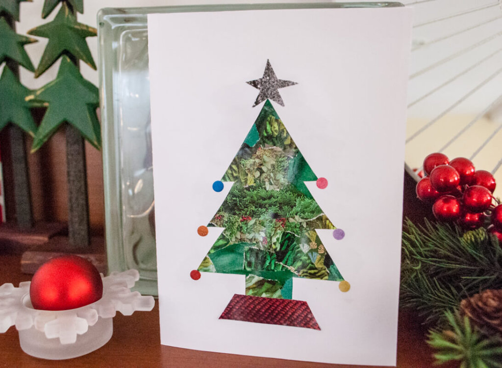 Handmade Christmas Cards from Recycled Magazines Merriment Design