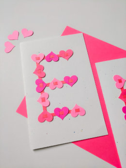 Heart Alphabet Letters DIY Valentine's Day Card - Merriment Design