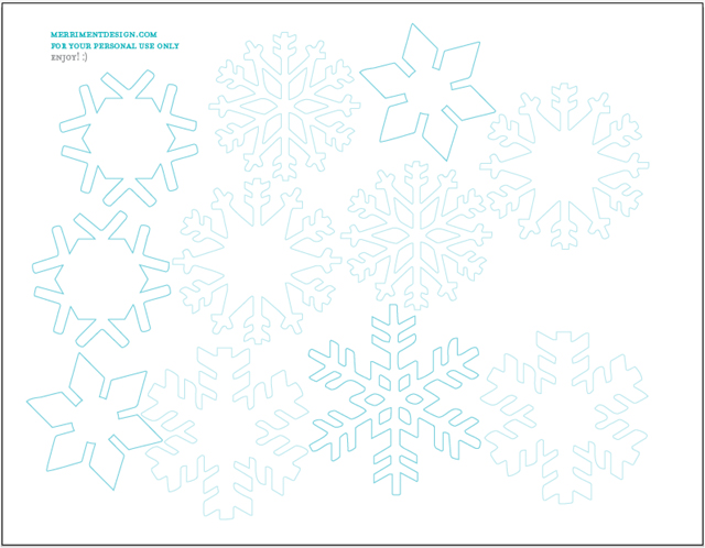 frozen snowflake patterns to trace