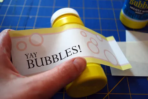 Custom Bubble Tape Labels / Candy Treats / Party Favors/ Bubble