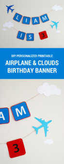 Printable airplane banner (all letters!) for a modern and classy ...