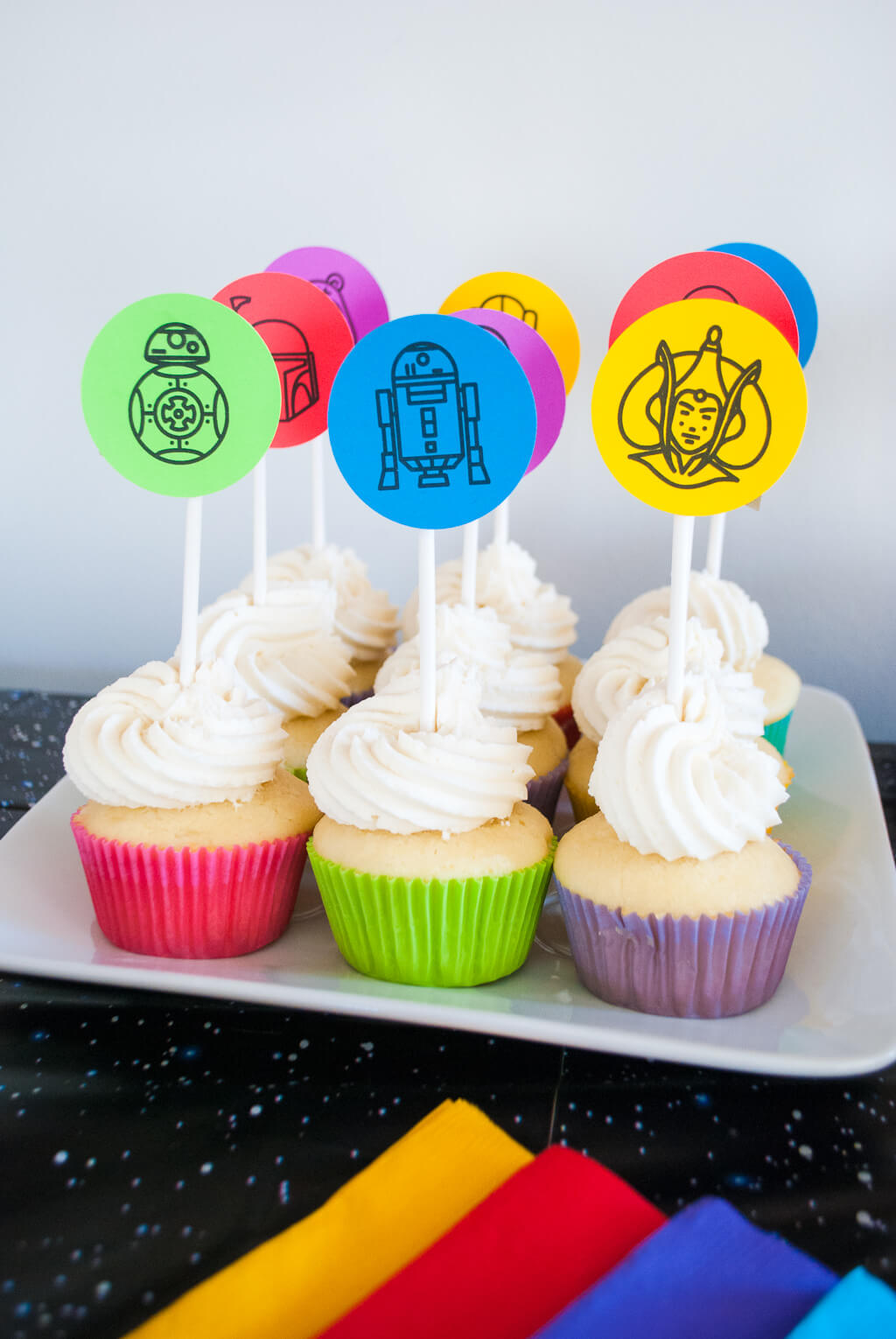 lightsaber cupcake toppers