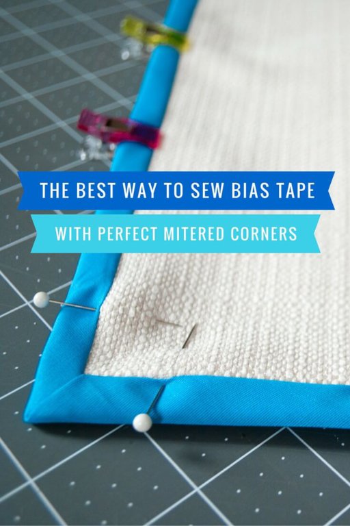 The Best Way To Sew Bias Tape With Mitered Corners {photos plus a video